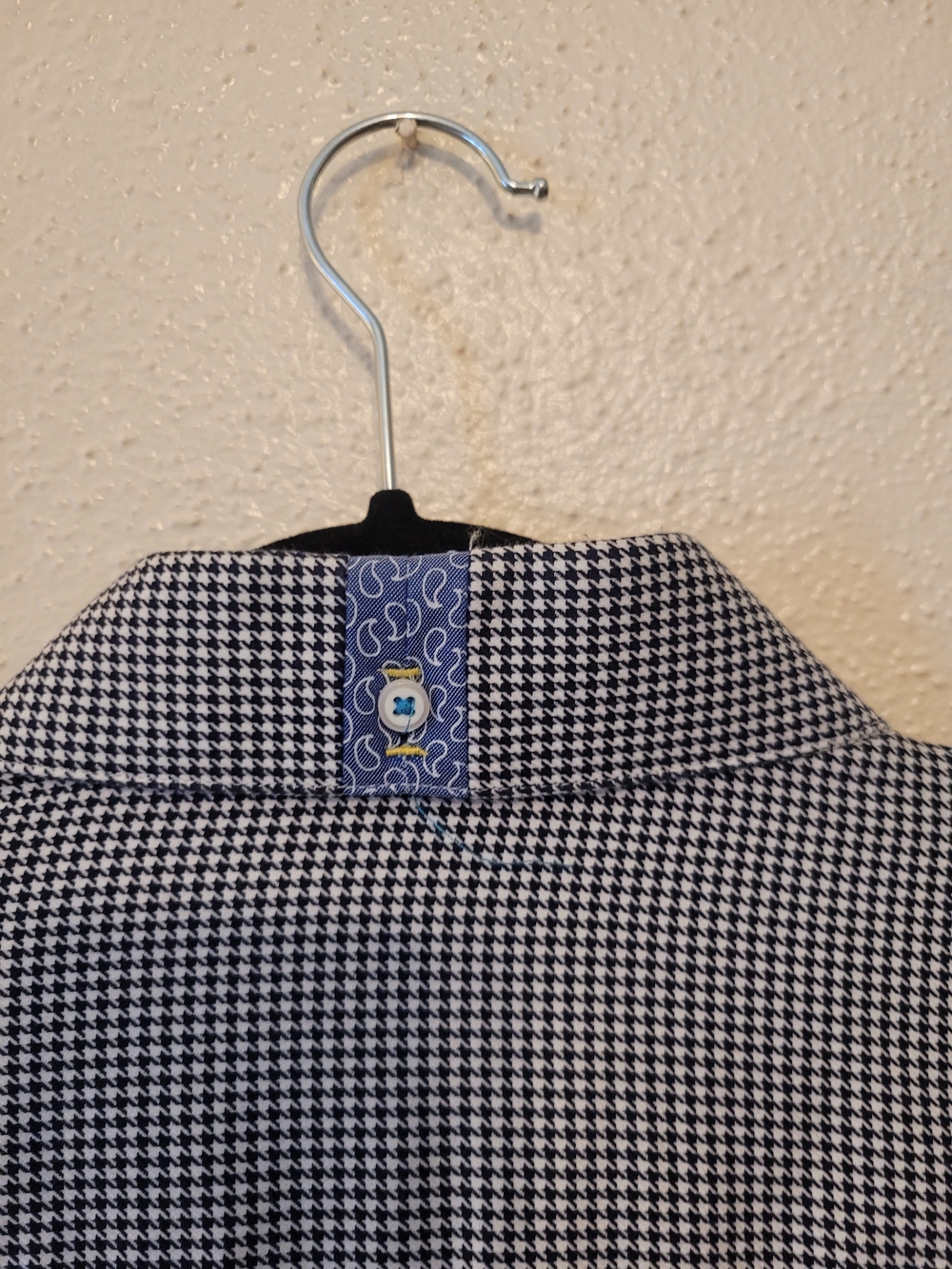 Robert Graham Men's 2XL Houndstooth Button Down Shirt Flip Cuff Cotton - Picture 6 of 8